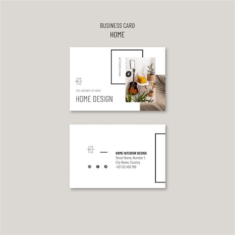 Business Card Template with House Outline 的图像结果