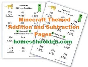 Image result for Minecraft Math Printables