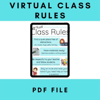 Image result for Virtual Class Rules Elementary