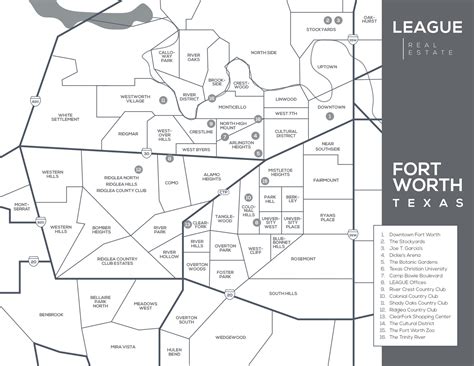 Fort Worth Neighborhood Map - LEAGUE Real Estate