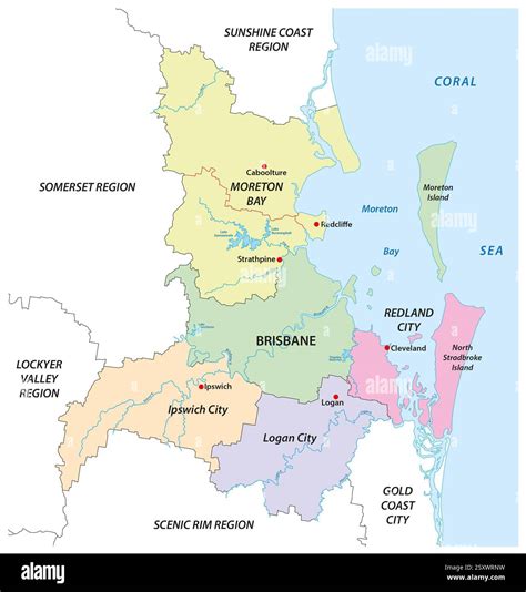 Map Brisbane Australia Brisbane Neighborhood Map