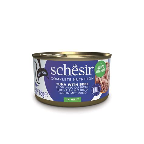 Schesir Complete & Balanced Nutrition Wet Cat Food in Jelly Can- Tuna ...