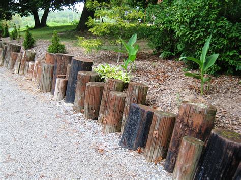 Railroad Ties Landscaping Border