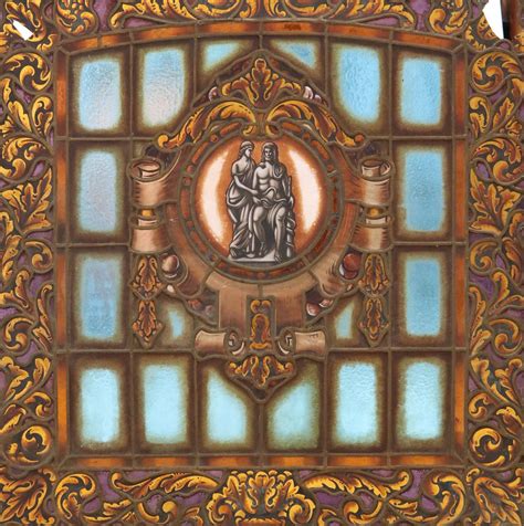 (2) LARGE SPANISH STAINED & LEADED GLASS WINDOWS sold at auction on ...