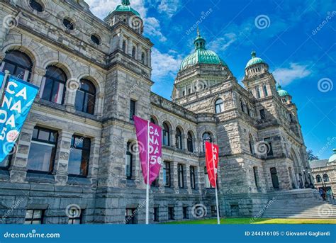 Vancouver Island, Canada - August 15, 2017: British Columbia Parliament ...