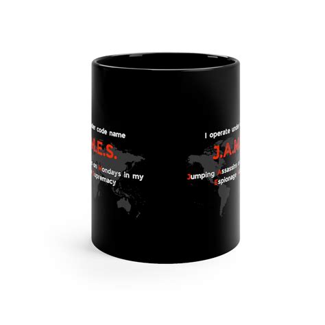 Spy Name Acronym Mug for the Meaning of the Name James - 11oz Mug | Coffee Cup | White or Black ...