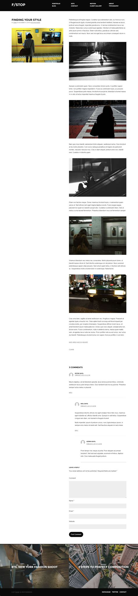 FStop - Photography & Video Portfolio WordPress Theme by WebsiteSmash