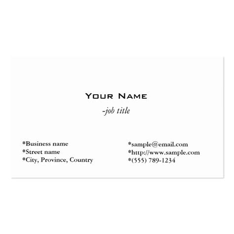 Plain Business Card Template 的图像结果