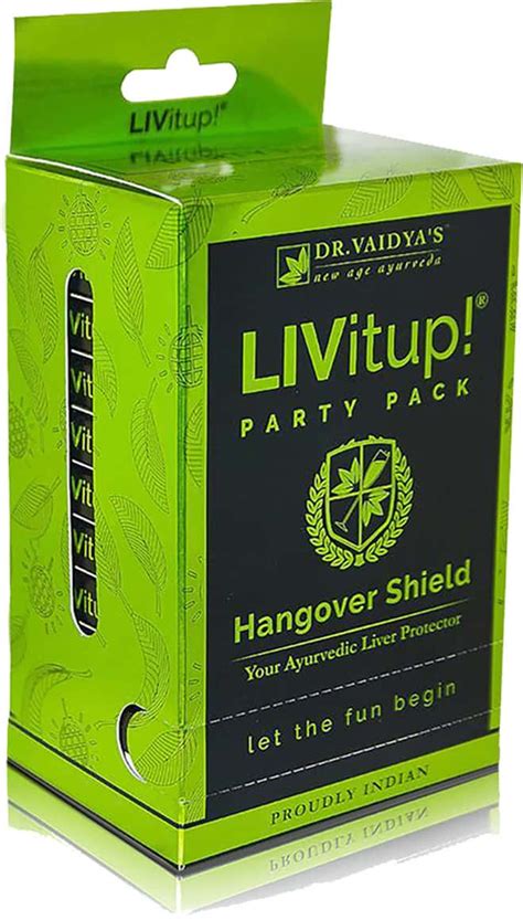 Buy DR. VAIDYA'S LIVITUP CAPSULES - NATURAL HANGOVER SHIELD - PACK OF 4 ...