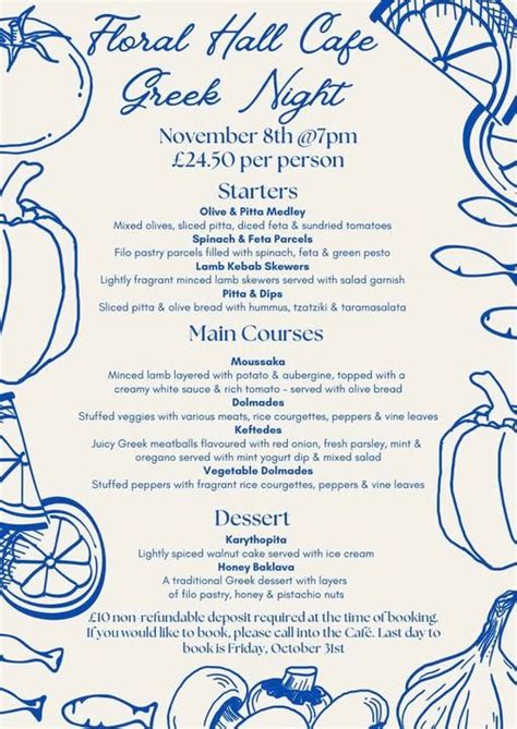 Greek Night in the Cafe, Esplanade, HU18 1NQ Hornsea, United Kingdom ...