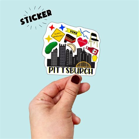 Waterproof Vinyl Pittsburgh Ultra Icons Skyline Sticker | Free Shipping ...