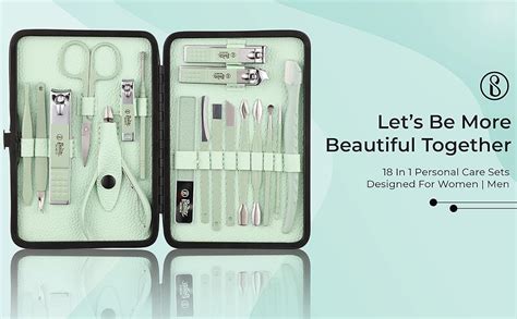 Beauté Secrets Nail Cutter Set, 18 Pieces Grooming Kit (Eyebrow Razor ...