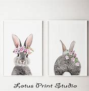 Image result for Bunny and Flower Wall Art