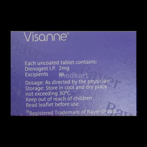 VISANNE 2MG TABLET 14'S Price, Uses, Side Effects & Substitutes | Medkart