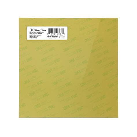 Gizmo Dorks PEI Sheet 3D Printer Build Surface 235mm x 235mm (9.3" x 9. ...