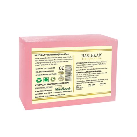 Hasthkar Handmades Glycerine Natural Rose water Soap - 125gm ...