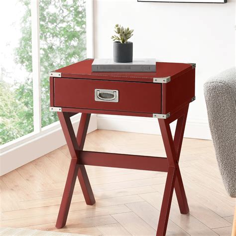 Breakwater Bay Red Square End Table With Drawer - Stable & Practical ...