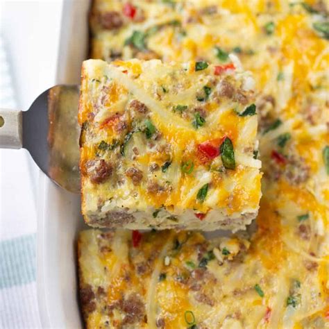Sausage Hashbrown Breakfast Casserole (Gluten-Free) - Meaningful Eats