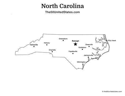 Free Printable State Maps of North Carolina | The 50 United States: US ...