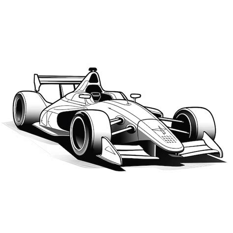 A drawing of a race car with a drawing of a race car | Premium AI ...