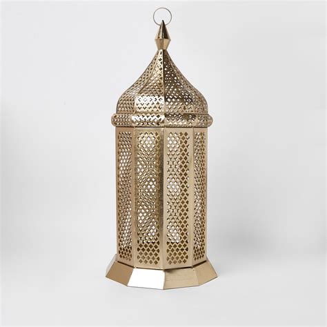 Gold large floor lantern - Candle Holders - Decorative Accessories ...