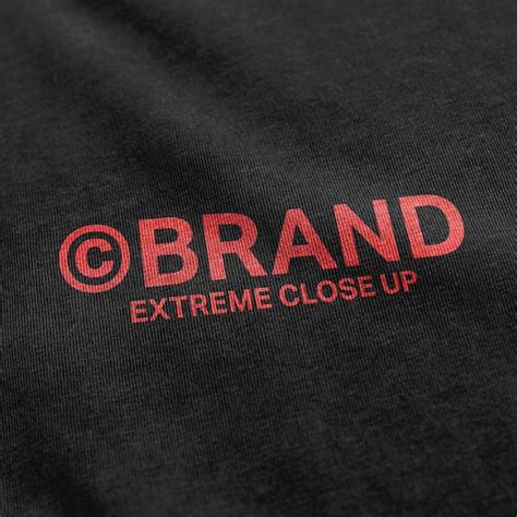 An editable extreme closeup mockup for screen printing looks | Premium PSD