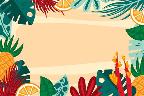 Hand gezeichneter Sommerhintergrund | Kostenlose Vektor