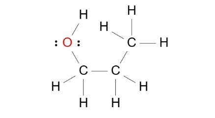 What is the 1 propanol lewis structure?