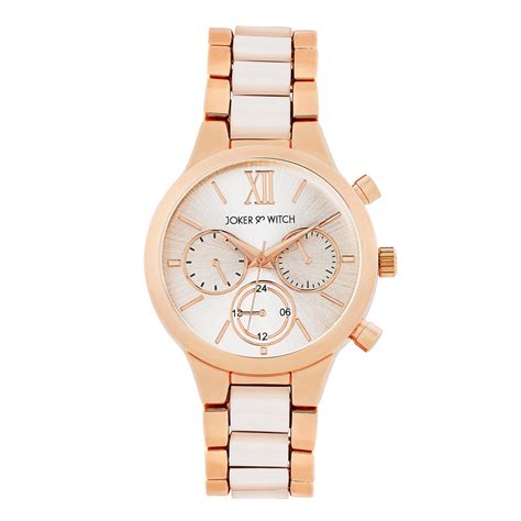 Shop Online Clara Royale White and Rose Gold Dual-Tone Watch with a ...