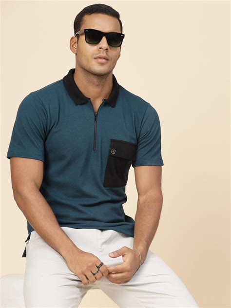 Patch Pocket Oversized Zip Polo Tee – rigoindia