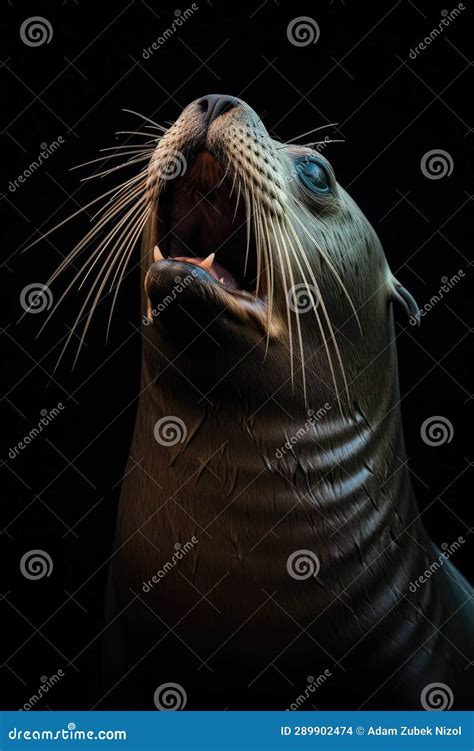 A close up of a seal stock illustration. Illustration of blubber ...