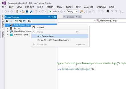 Image result for Add LINQ to SQL Visual Studio 2022