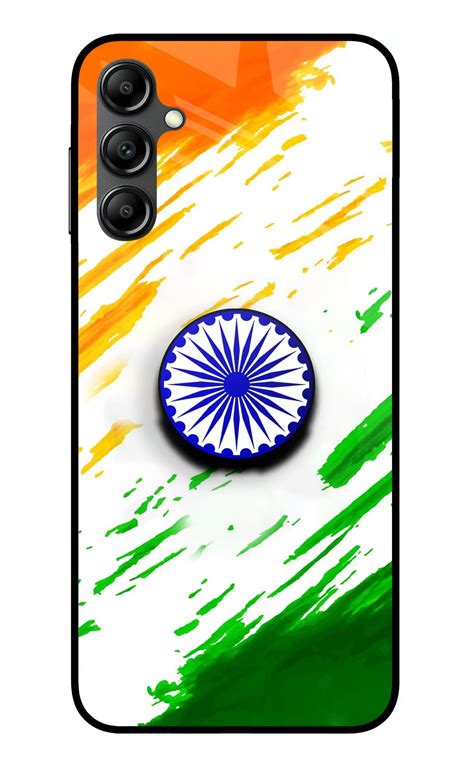 Buy Now Indian Flag Ashoka Chakra Glass Case for Samsung A14 5G Online ...