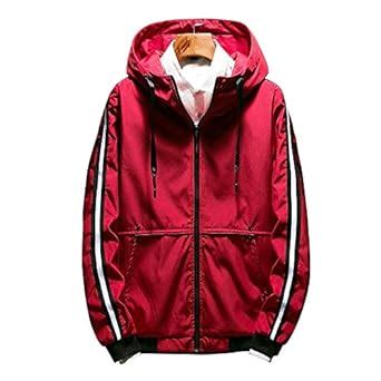 Buy Allywit M-5XL Men's Hooded Lightweight Windbreaker Rain Jacket ...