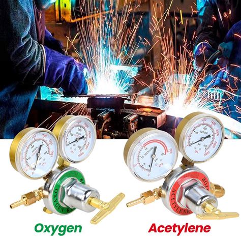 Oxygen Regulator + Acetylene Regulator Gas Regulator India | Ubuy