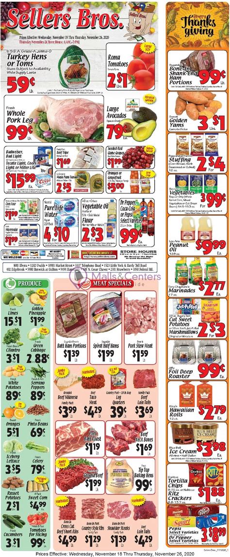Sellers Bros. Weekly Ad - sales & flyers specials - MallsCenters