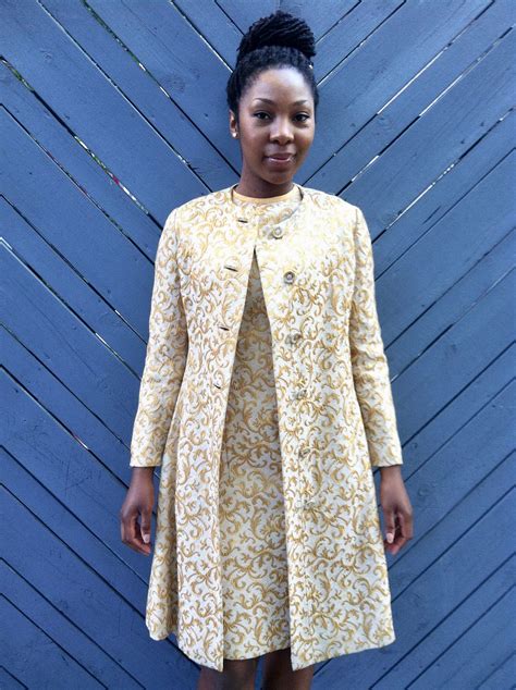 Jackie O vintage brocade matching dress and coat combo from the 1960's ...