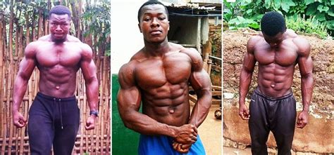 Guy From Ghana Getting Buff With Minimum Equipments And No Supplements