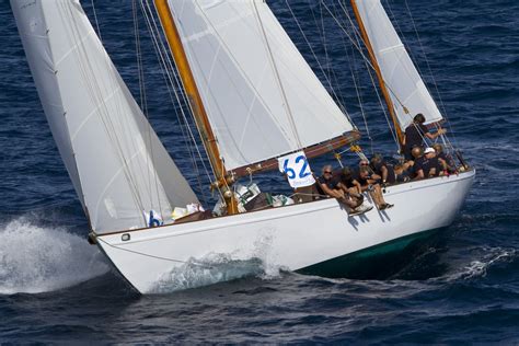 Sailing yacht Manitou, once owned by US President John Fitzgerald Kennedy, built in 1937 by ...