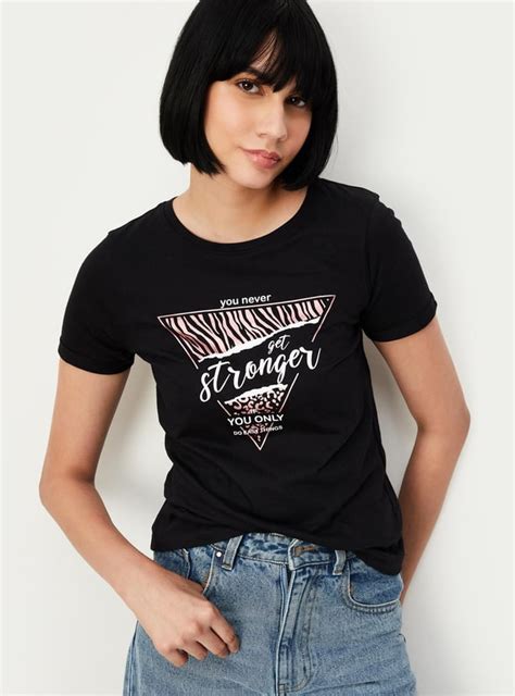 Buy Women Graphic Printed T-shirt Online at just Rs. 299.0 ...