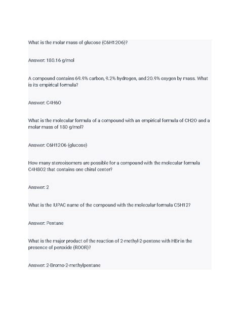 What is the molar mass of glucose (C6H12O6) - What is the molar mass of ...