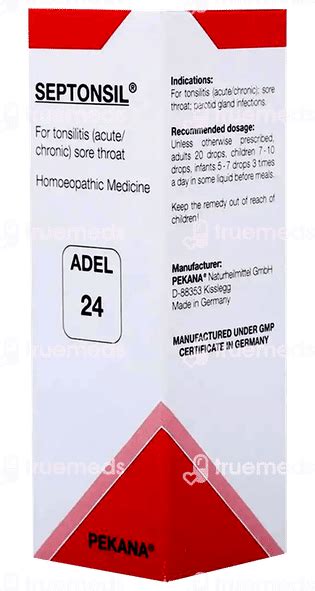 Adel 24 Septonsil Drop 20 Ml - Uses, Side Effects, Dosage, Price | Truemeds