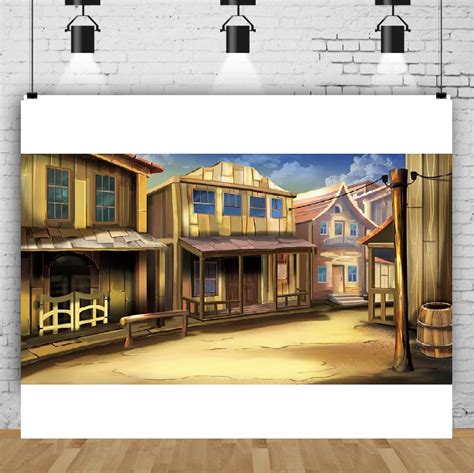 Yeele Old Town Backdrop Western Cowboy Town Photography Backdrop Wild ...