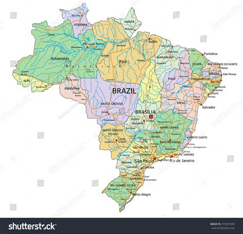 Brazil Map Detailed 的图像结果