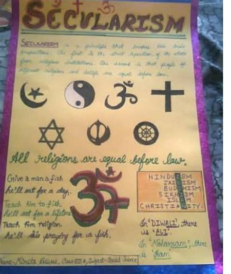 prepare a poster on importance of secularism - Brainly.in