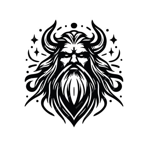 Premium Vector | Odin the chief of the norse god design