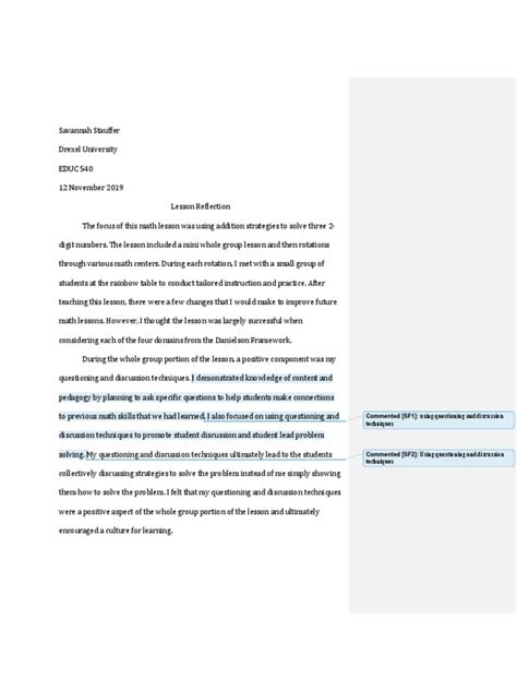 Reflection On Math Lesson 的图像结果