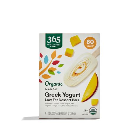Amazon.com: 365 by Whole Foods Market, Greek Yogurt Bar, Mango, Organic ...
