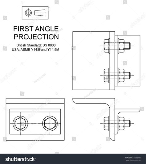 Image result for Drawing First Angle Projection