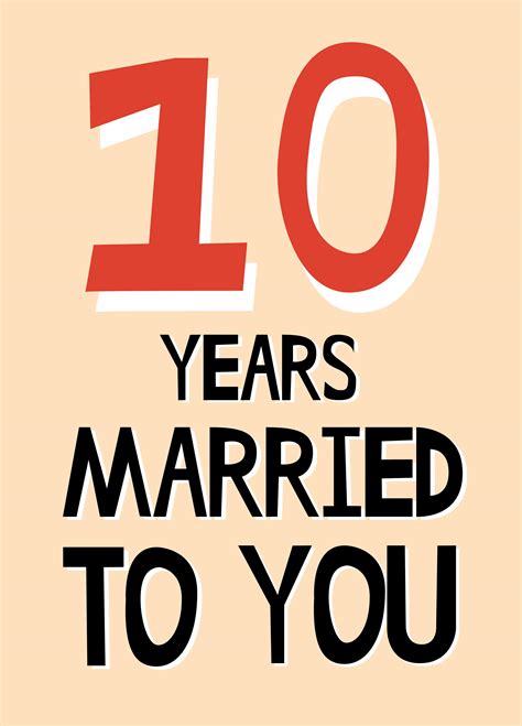 Ten Years Married To You Card - Scribbler Cards & Gifts